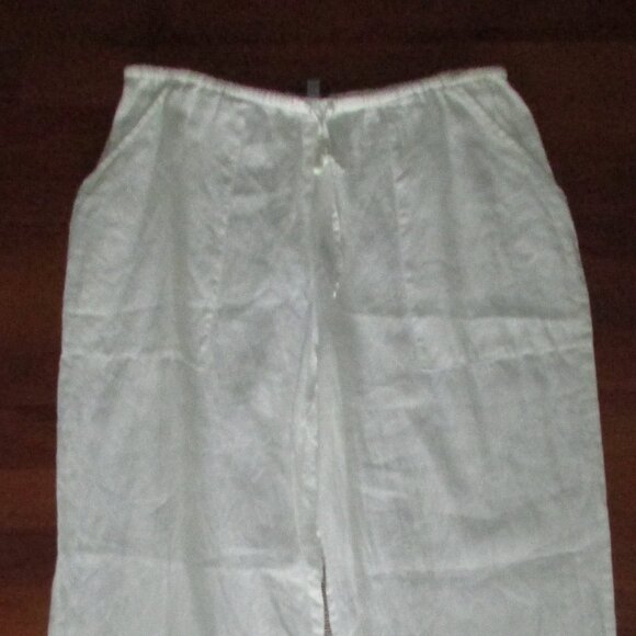Jax Essentials White 100% Linen Pants - Picture 3 of 6